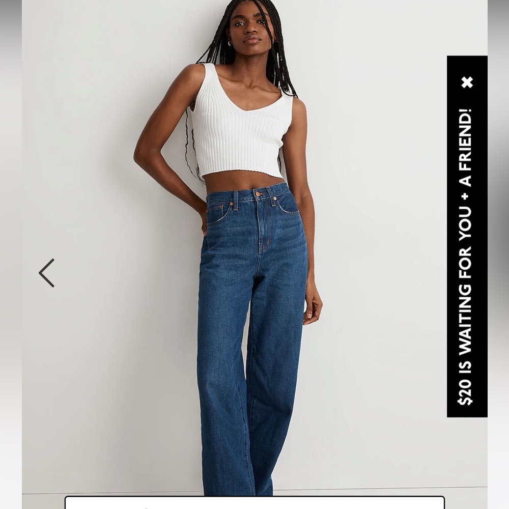 Madewell NWT baggy straight jean size 30